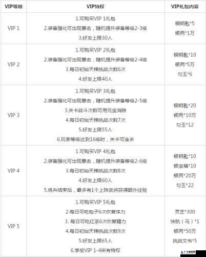 龙之怒吼游戏VIP等级价格全面解析及尊享特权详细汇总